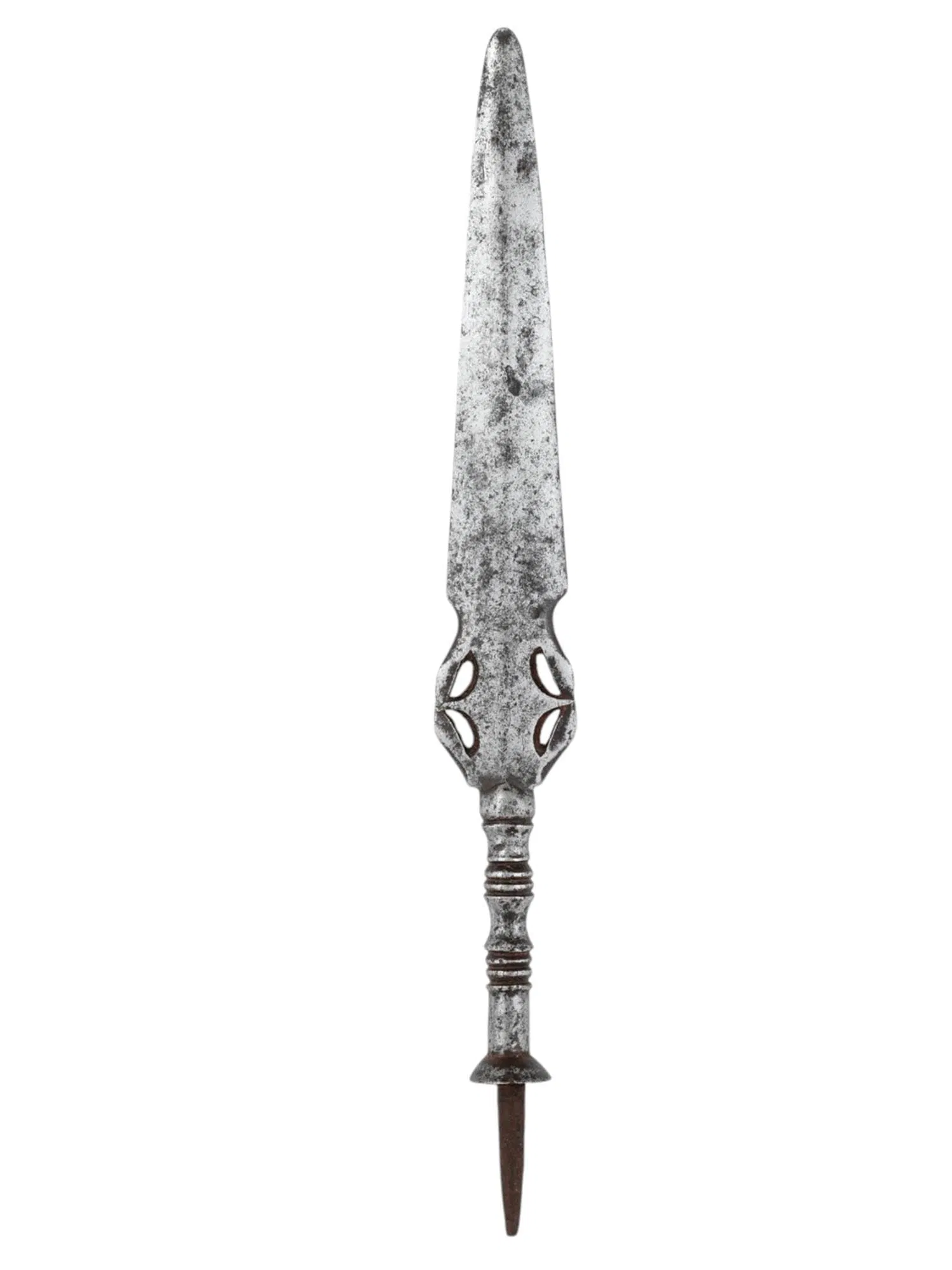 AN INDIAN PHOOLINO SPEAR TIP, 19TH C.
