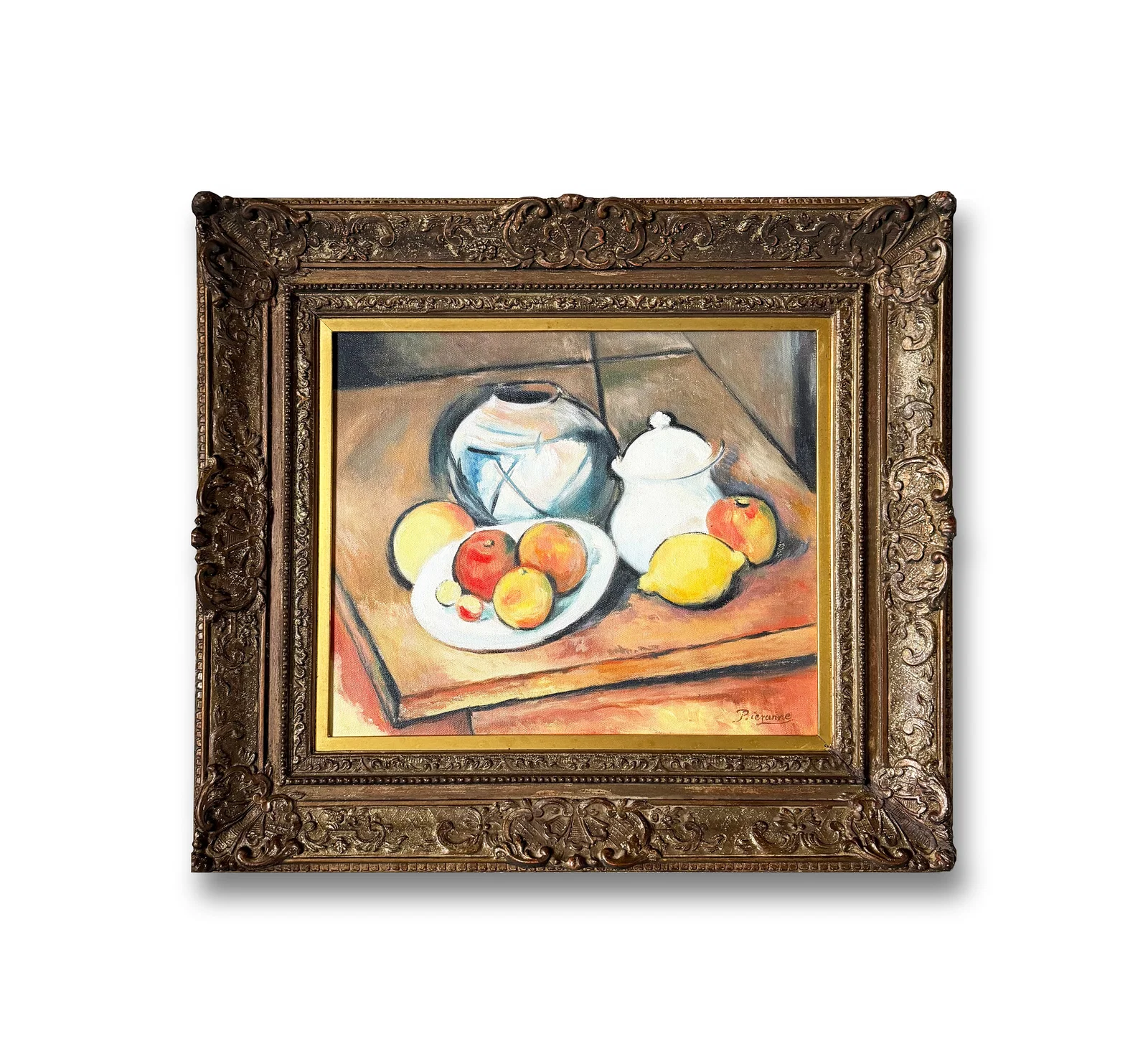 AN OIL PAINTING ON CANVAS WITH THE MARK OF PAUL CÉZANNE