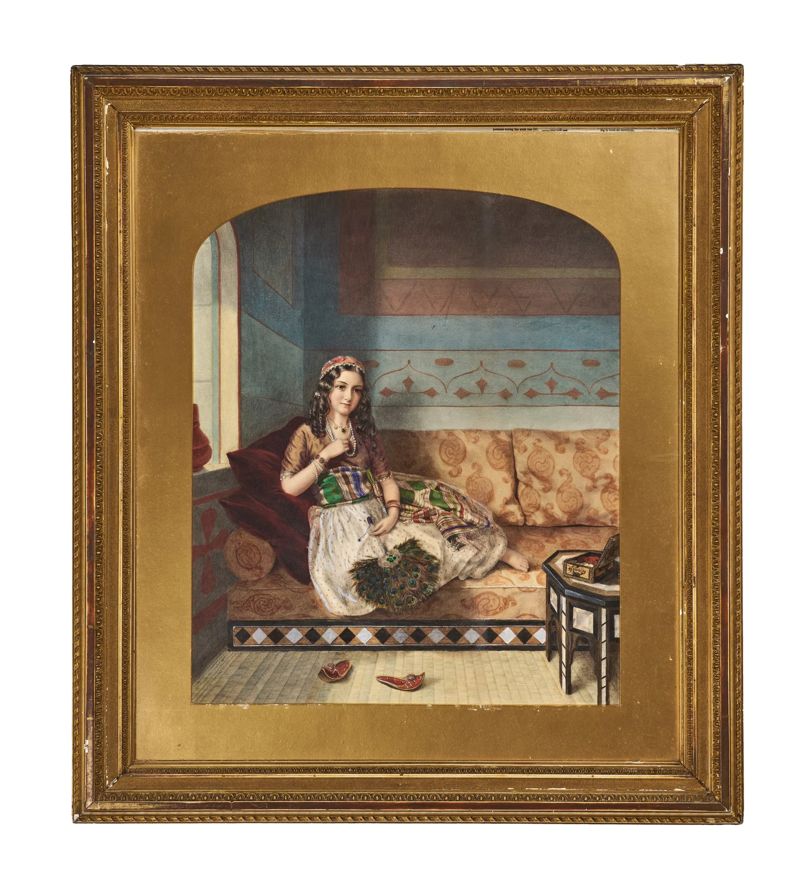 AN OTTOMAN PAINTING AUSTIN CARTER 'L'ODALISQUE', 19TH CENTURY