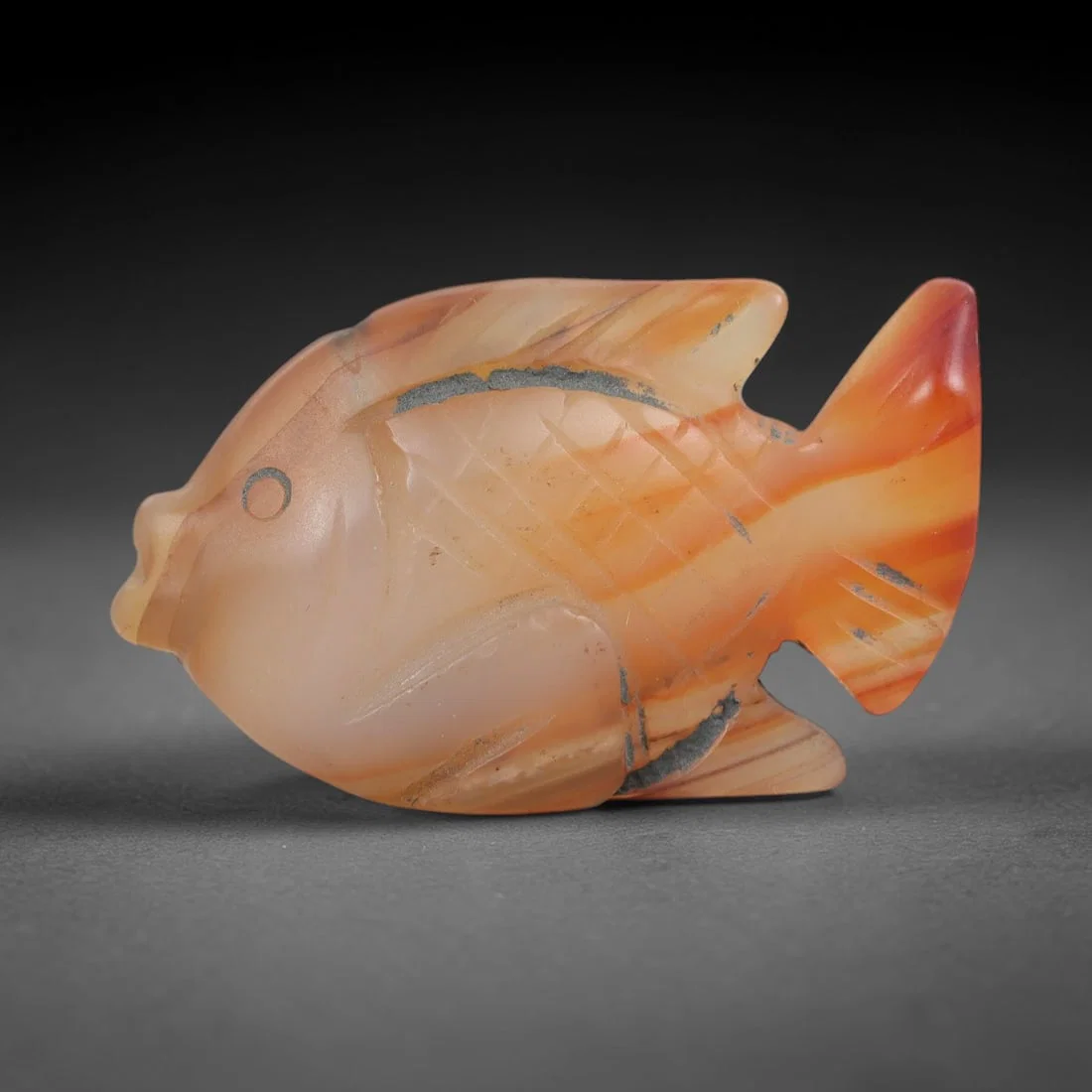 Ancient Agate Fish Figurine - Egyptian Carving, 41AJ
