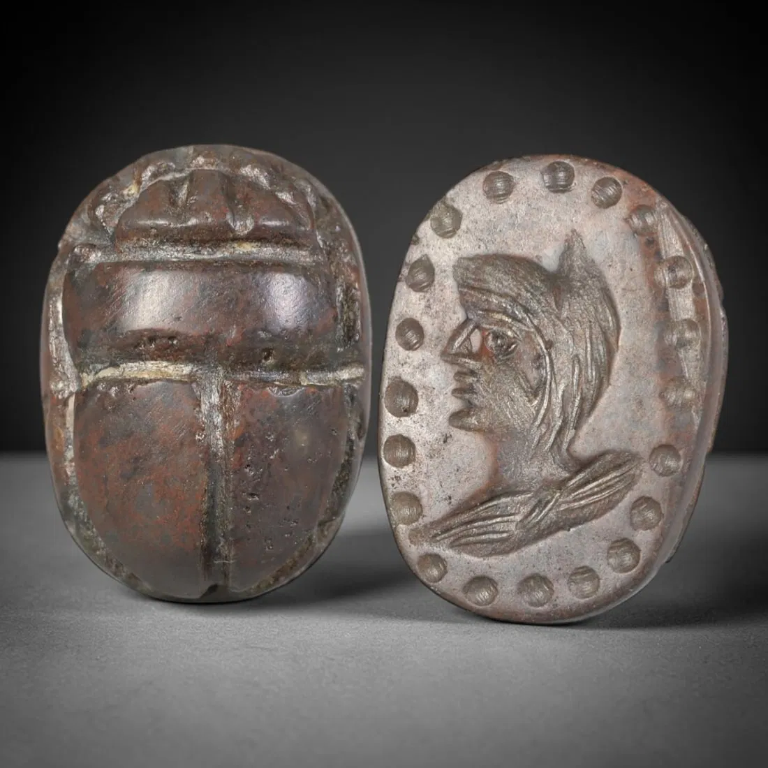 Ancient Hardstone Scarab - Near Eastern Figural Seal, 70AS