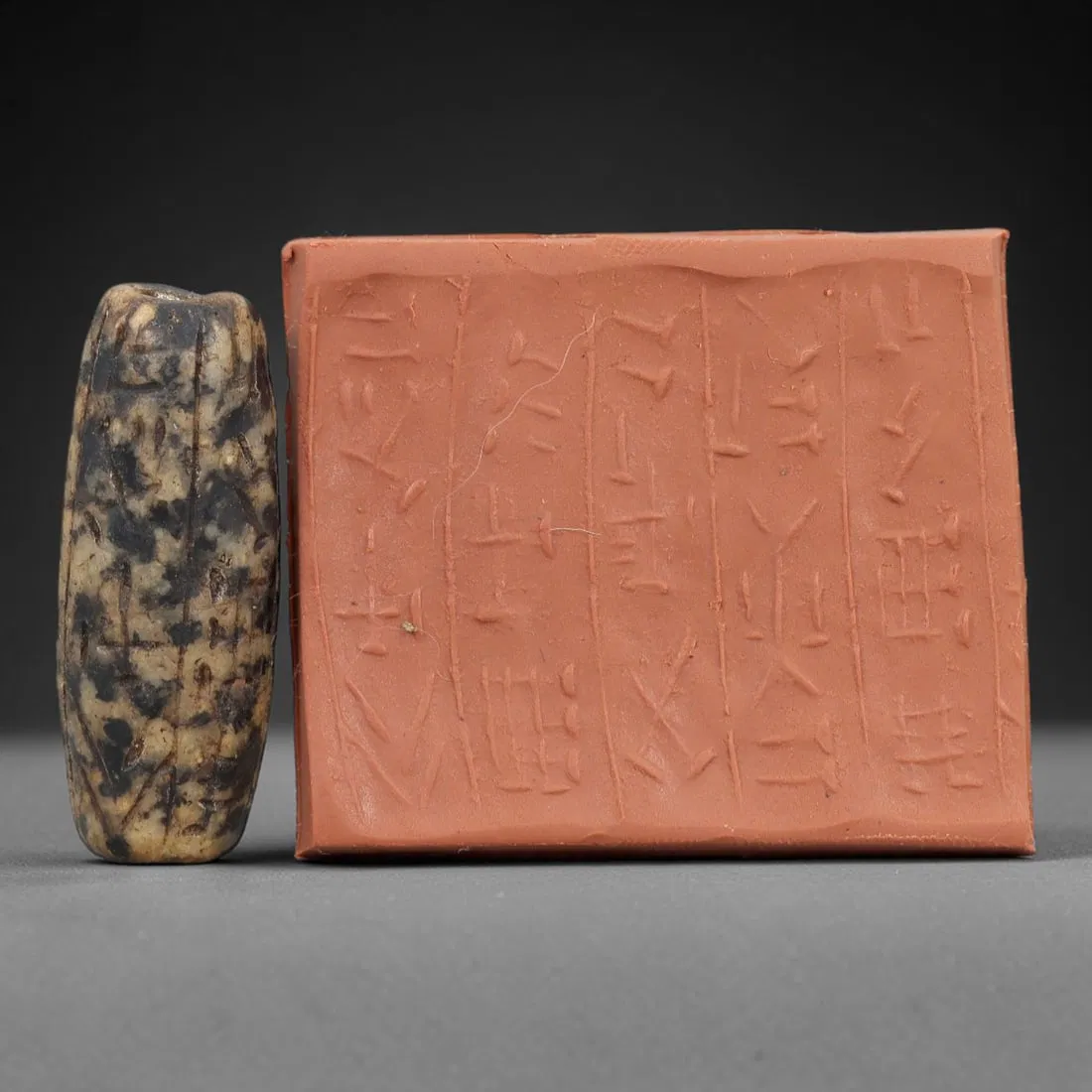 Ancient Mesopotamian Uruk Period Cylinder Seal - Near Eastern Administrative Artifact, 58AN