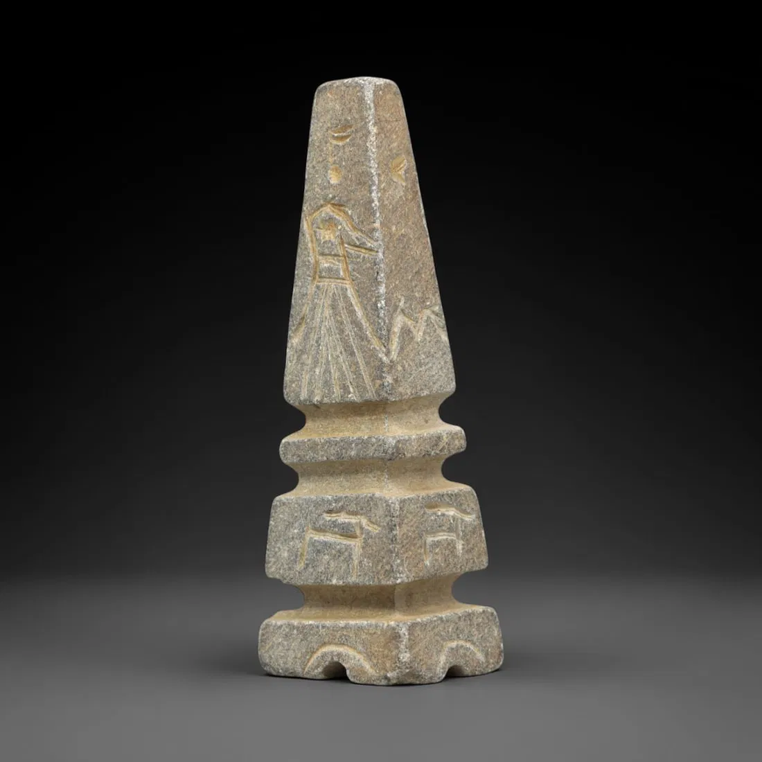Ancient Schist Kohl Vessel - Figural and Symbolic Inscriptions, 72ZP