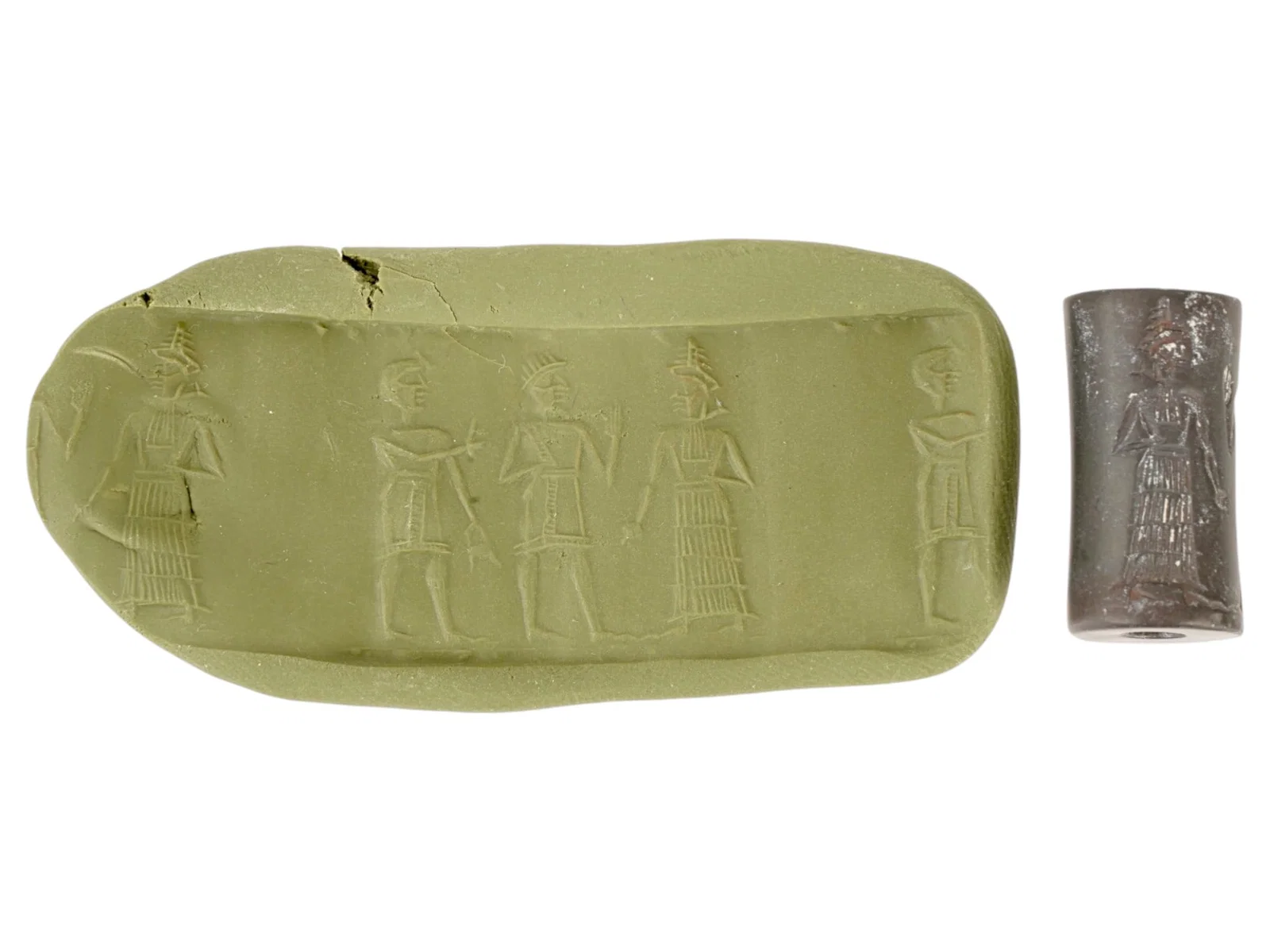ANCIENT WESTERN ASIATIC HEMATITE SEAL 1ST MILLENNIUM BC