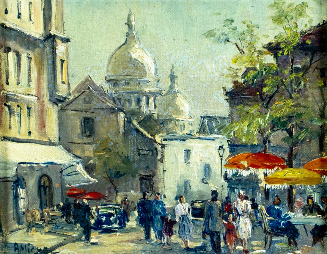 Andre Michel (France,Canada,1945-?) oil painting