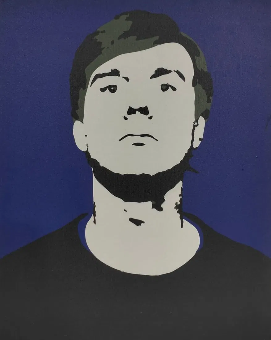 Andy Warhol 1928-1987 Silkscreen on Canvas in the style of. Warhol & Haring Pop Art