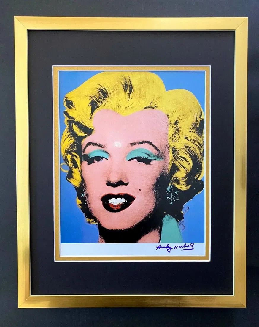 Andy Warhol 1980s Marilyn Monroe Signed Pop Art Print Collector Ready to Hang