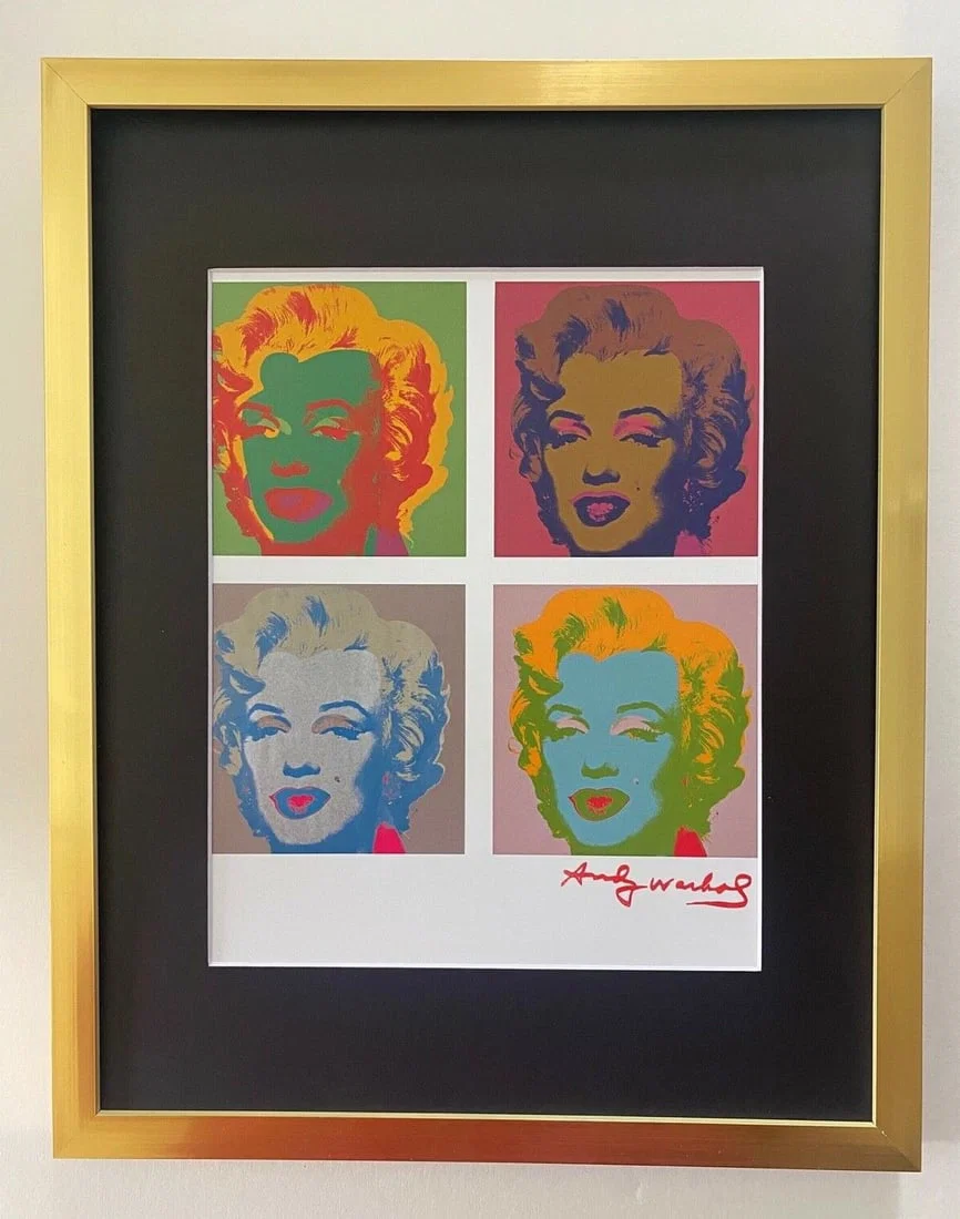 ANDY WARHOL 1984 SIGNED AWESOME + FRAMED COLLECTOR ITEM!
