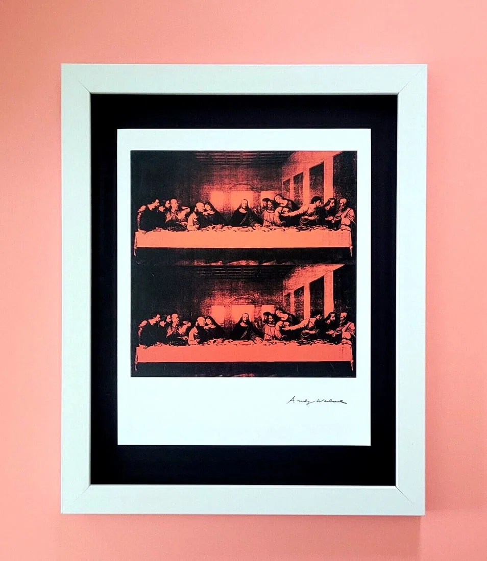 ANDY WARHOL 1984 SIGNED AWESOME " LAST SUPPER " PRINT + FRAMED