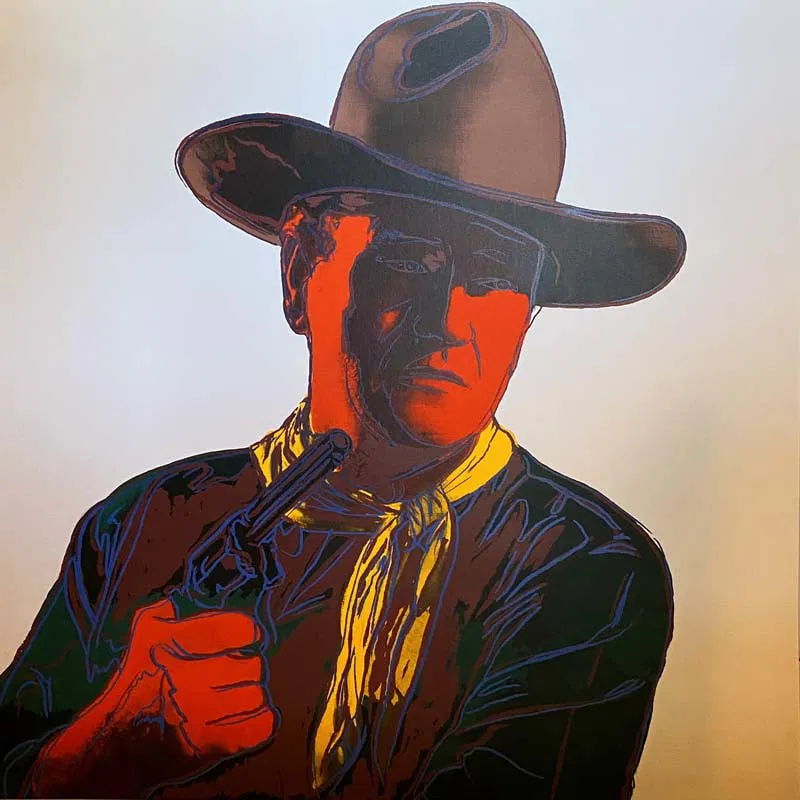 Andy Warhol (American, 1928-1987) Screenprint John Wayne 1986 from the Cowboys and Indians Suite