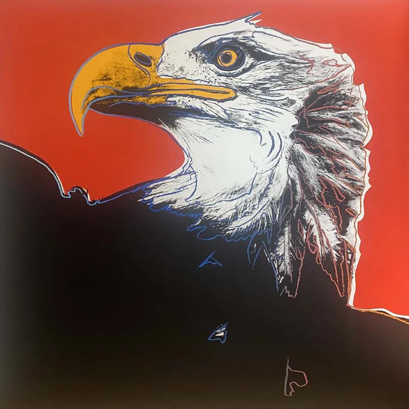 Andy Warhol (American 1928-1987) Serigraph Screenprint Bald Eagle 1983