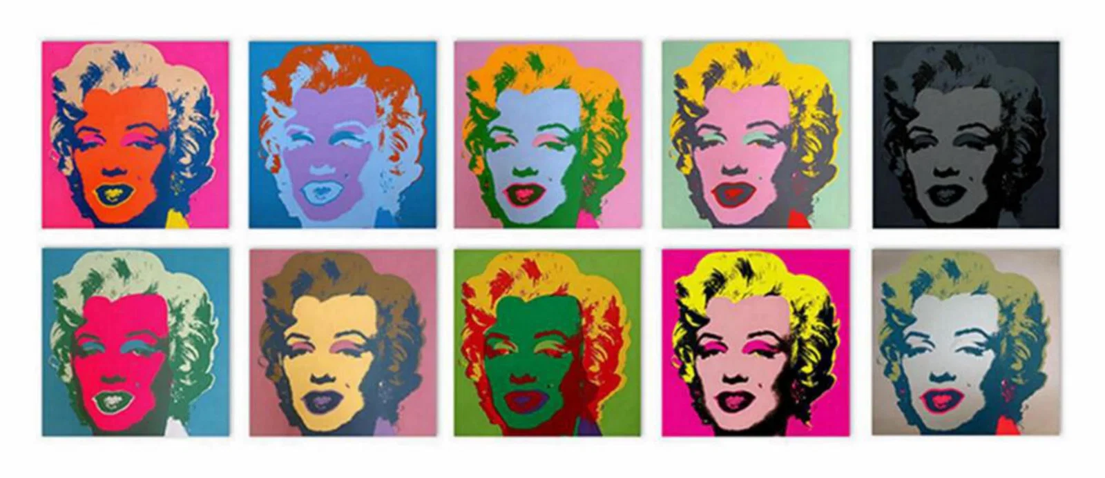 Andy Warhol, Golden Marilyn Monroe, 10 Piece Portfolio, Serigraph Sunday B. Morning
