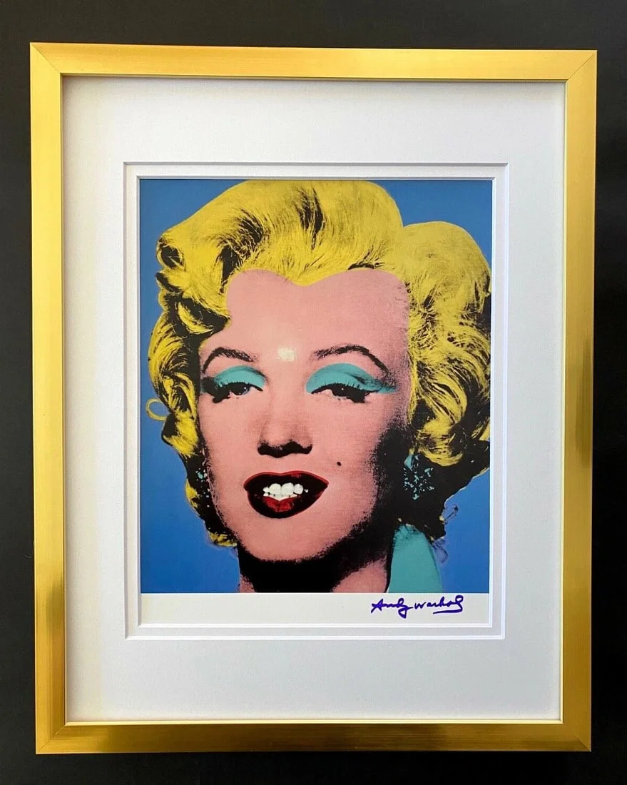 ANDY WARHOL GORGEOUS 1984 SIGNED MARILYN MONROE PRINT FRAMED