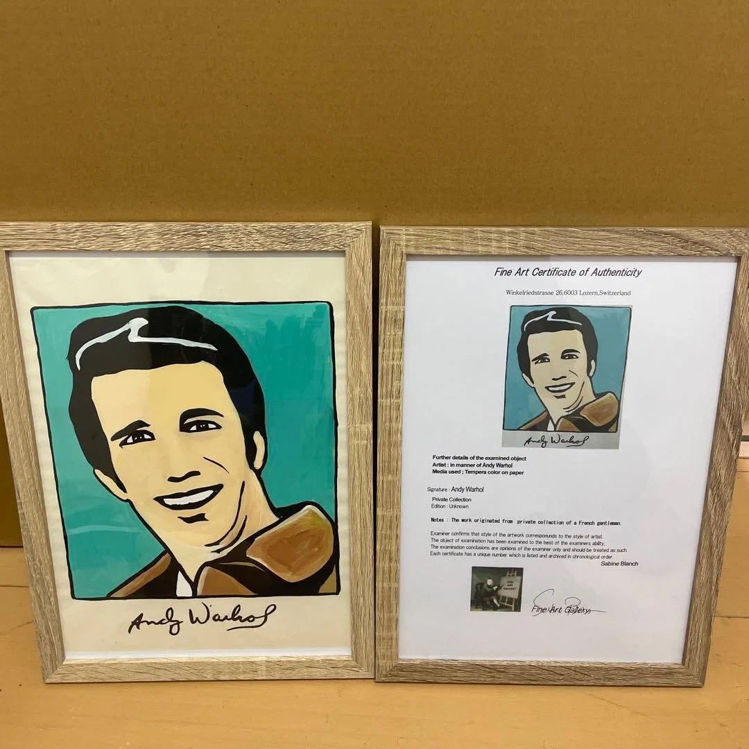 Andy Warhol, oil painting, hand-painted, signed.