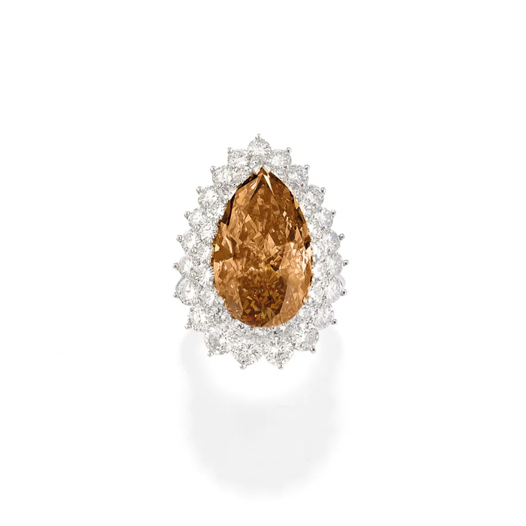 ANELLO IN DIAMANTE FANCY DEEP BROWN-YELLOW - FANCY BROWN DIAMOND RING