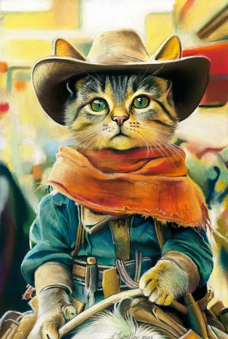 Anna Kintsler (Ukraine,b 2001) pastel painting