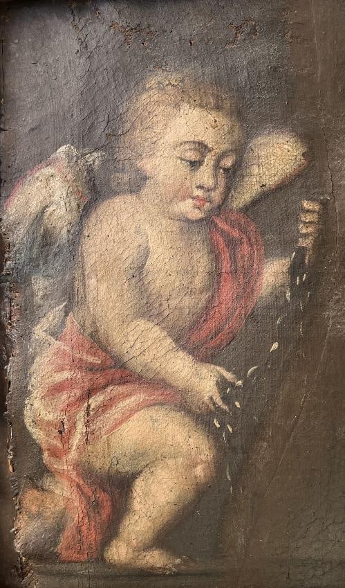 Anonymous 18th century painting. Title: Little Angel Technique: oil painting on canvas