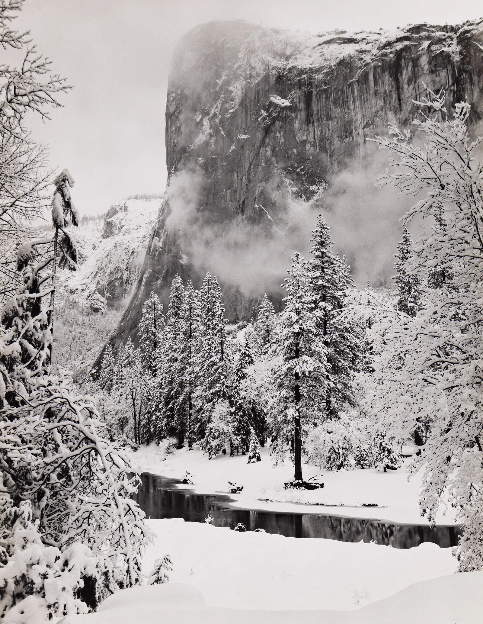 Ansel Adams. El Capitan, Winter. 1950; printed printed 1958-72.