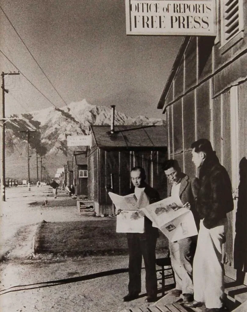 Ansel Adams is a WW2 Japanese Internment original photo gelatin silver print from 1985.
