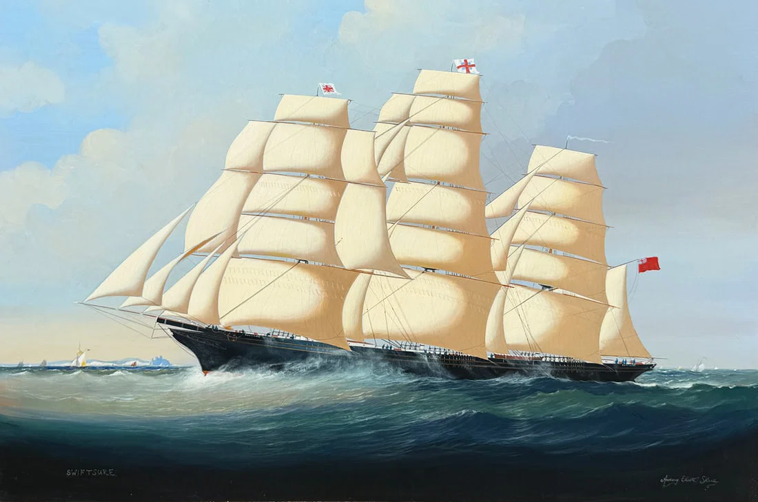 ANTHONY SKUSE CLIPPER SHIP PAINTING