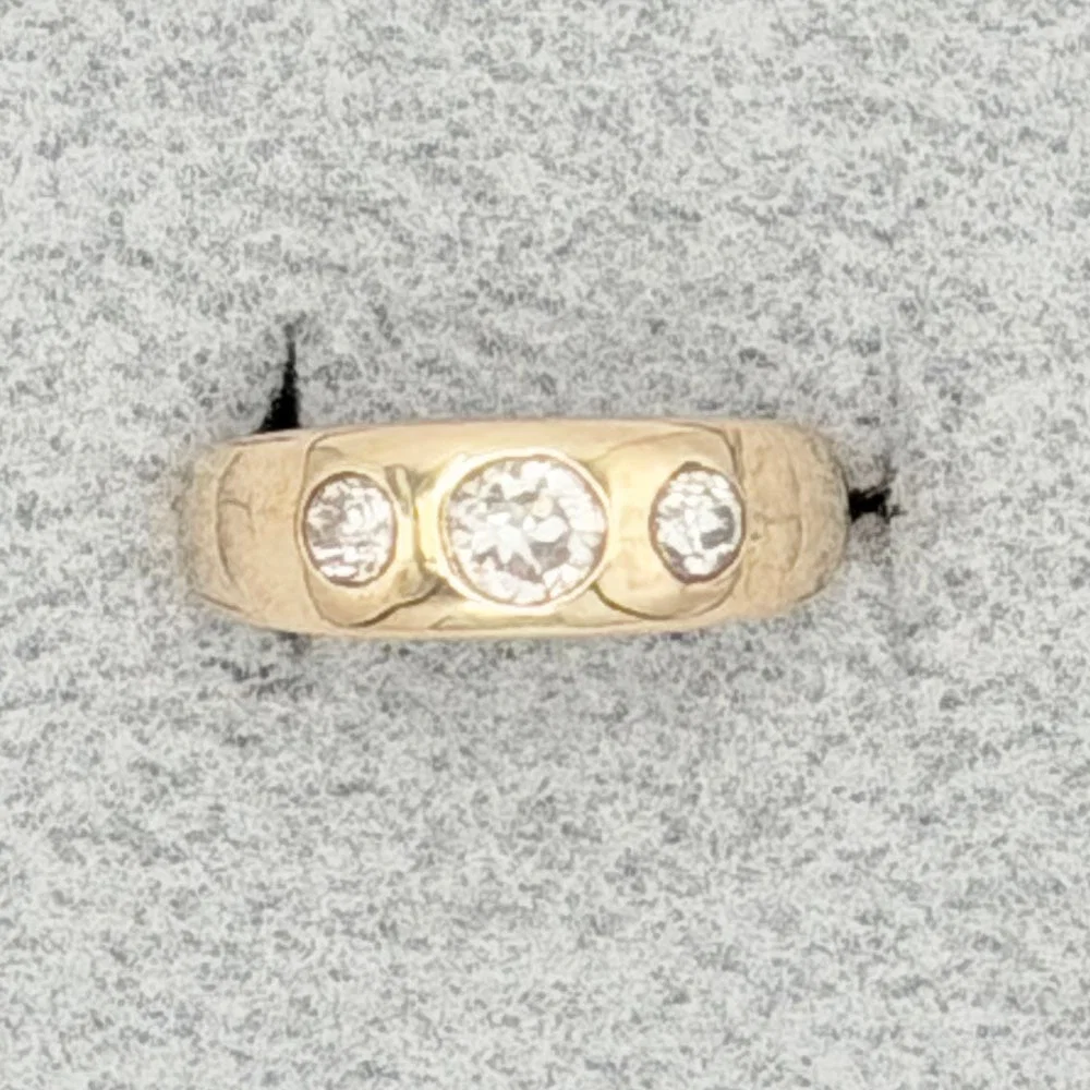 Antique 14K Gold Diamond Gypsy Ring