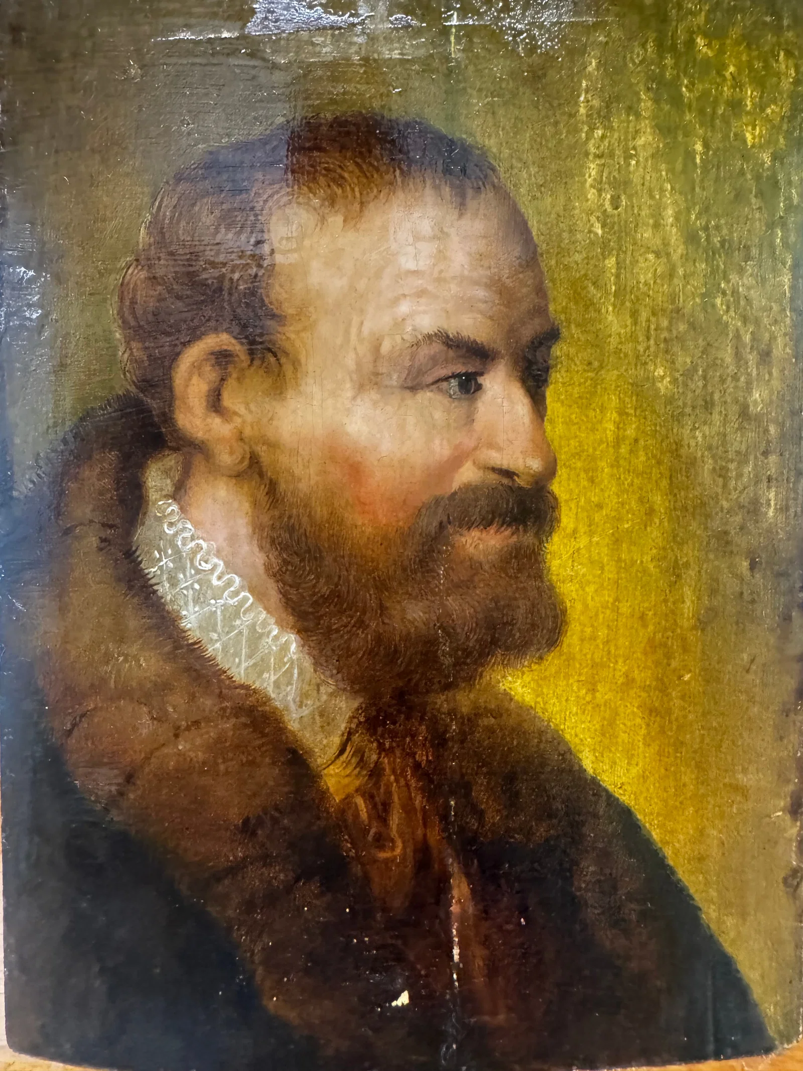 Antique 17th Century Old Master Portrait on Panel