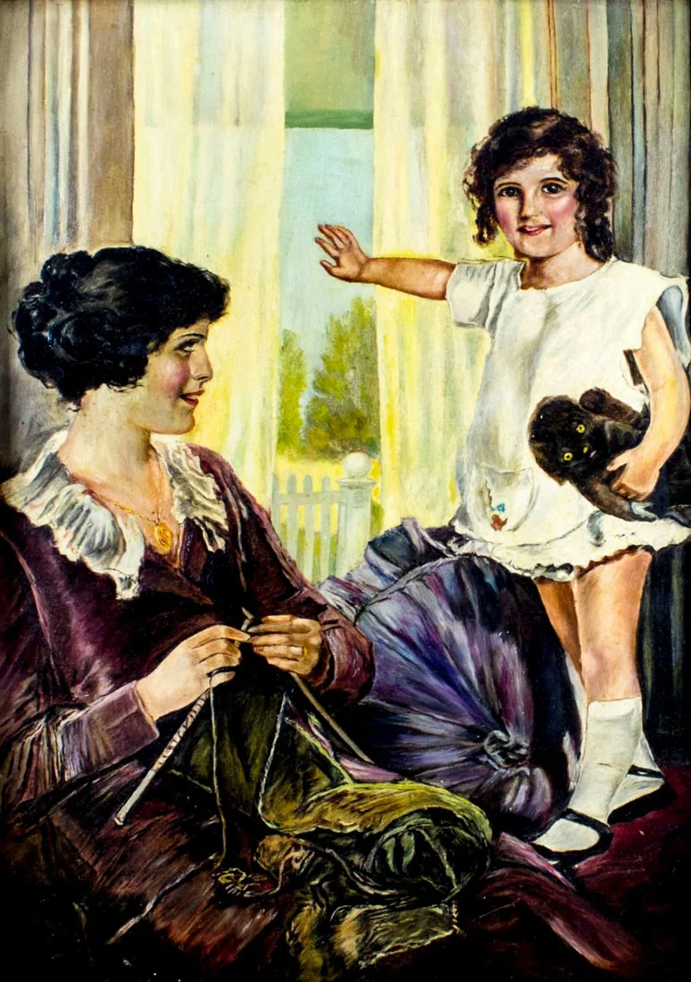 Antique 19C American oil painting