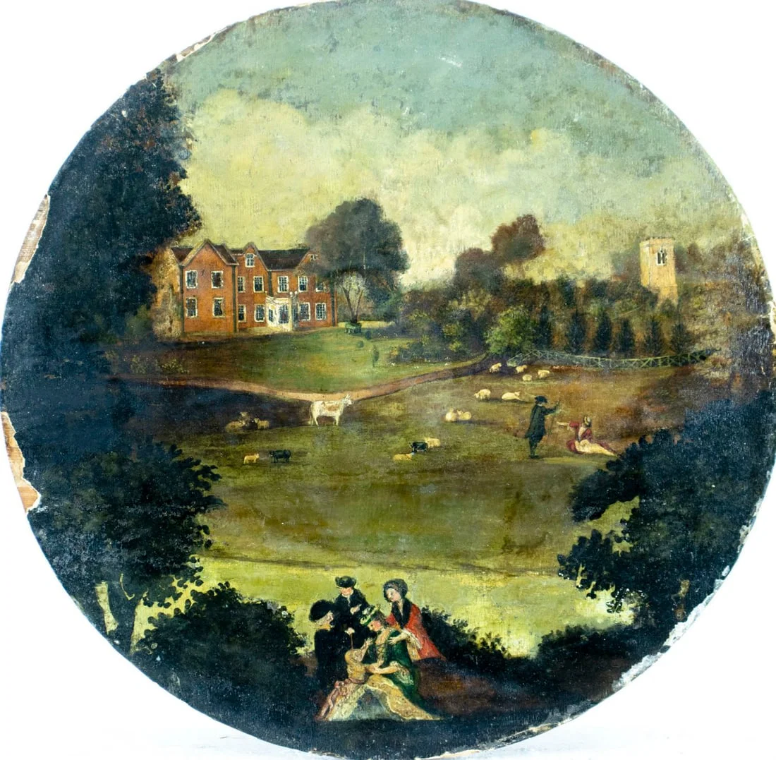 Antique 19C European oil painting