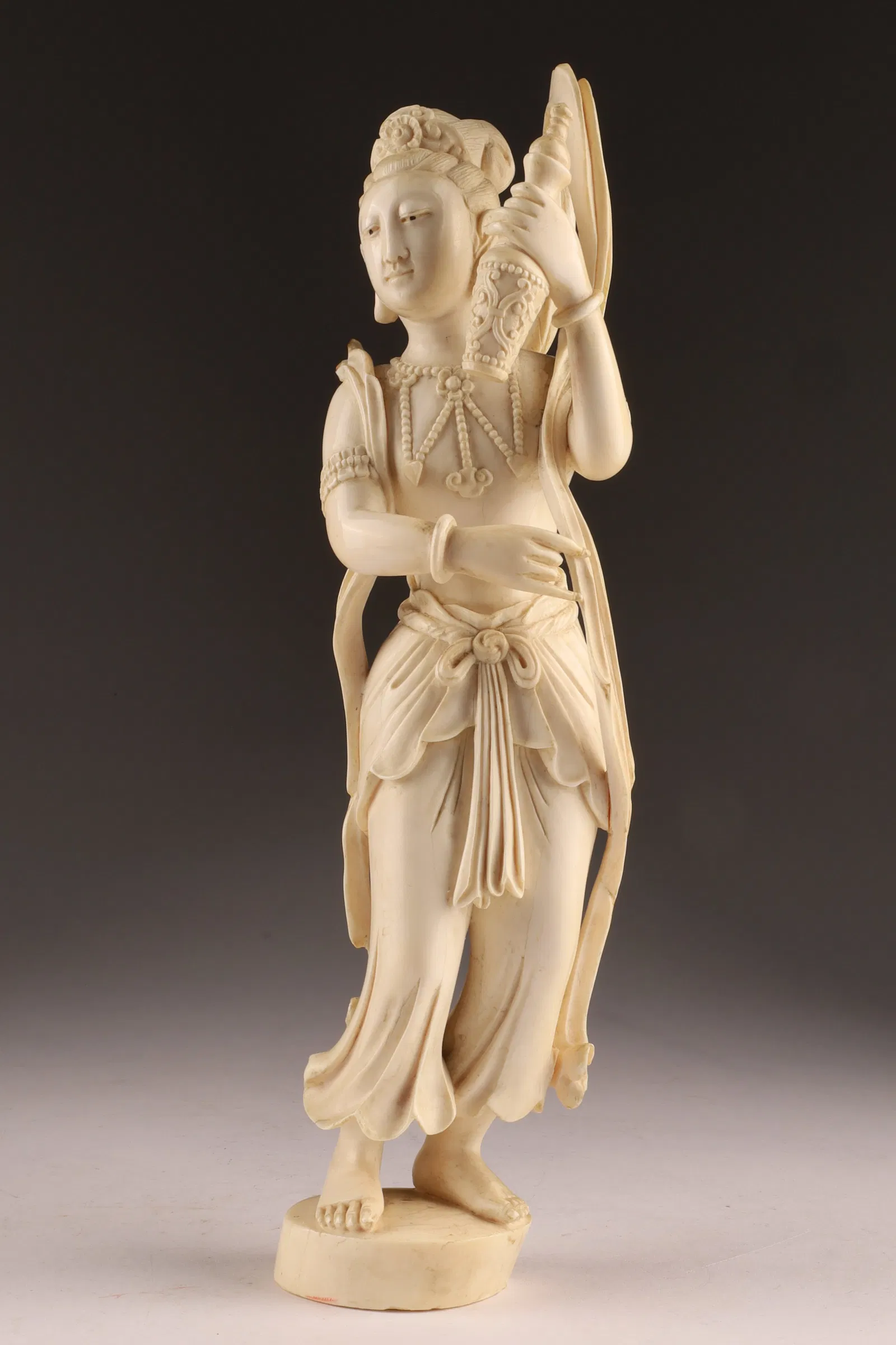 Antique Chinese Carved Guanyin Figure, Bodhisattva of Compassion
