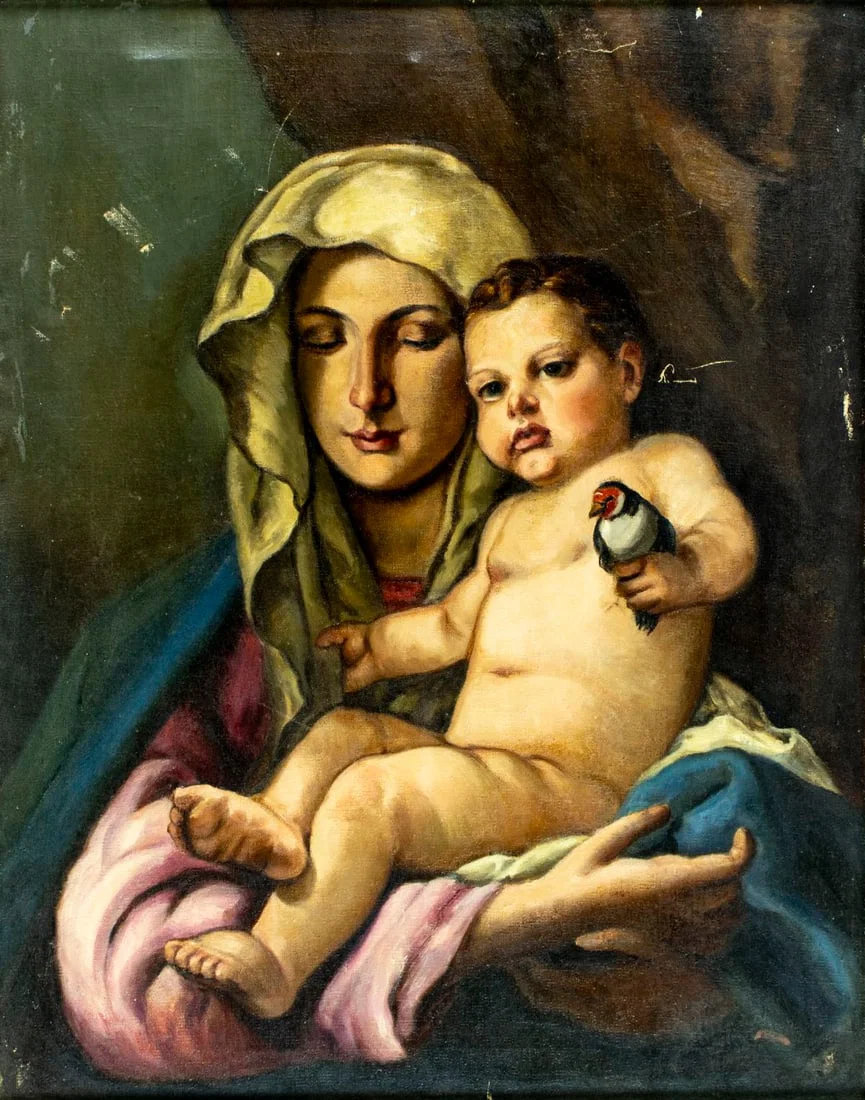 Antique early 20C British oil painting AFTER Giovanni Battista Tiepolo