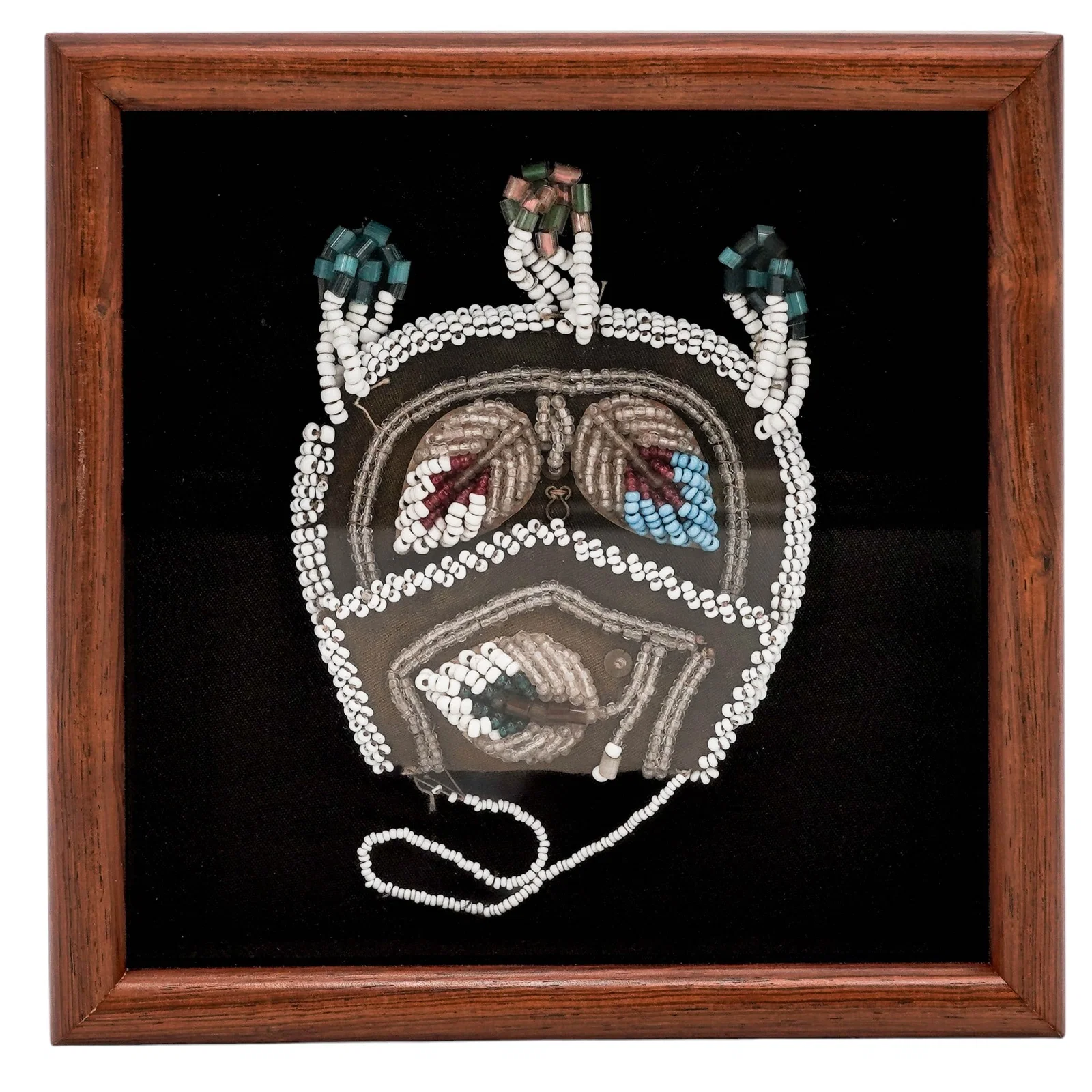 Antique Framed Native American Whimsy Pouch