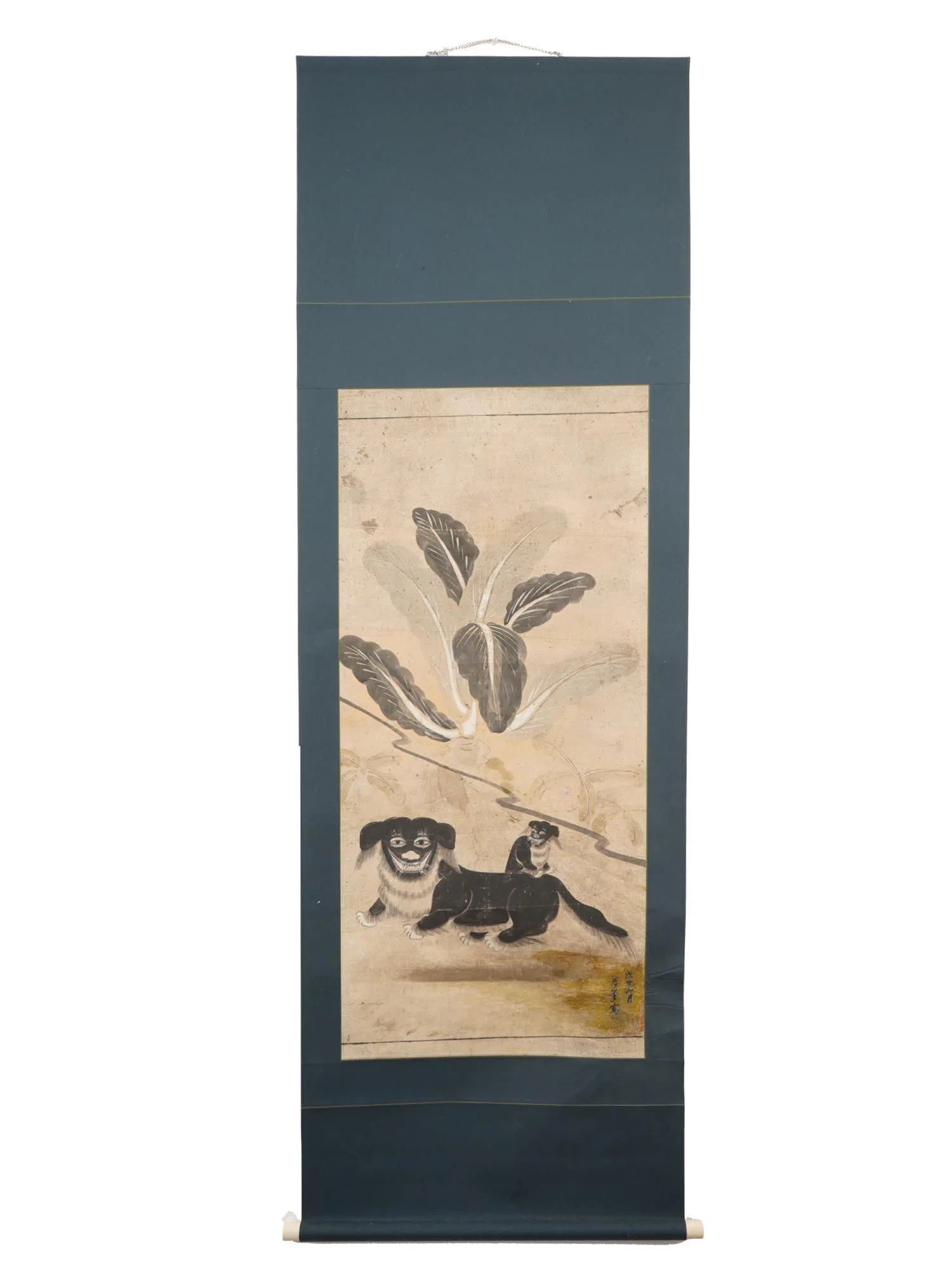 ANTIQUE KOREAN JOSEON SCROLL PAINTING SIGNED MA GUN HU