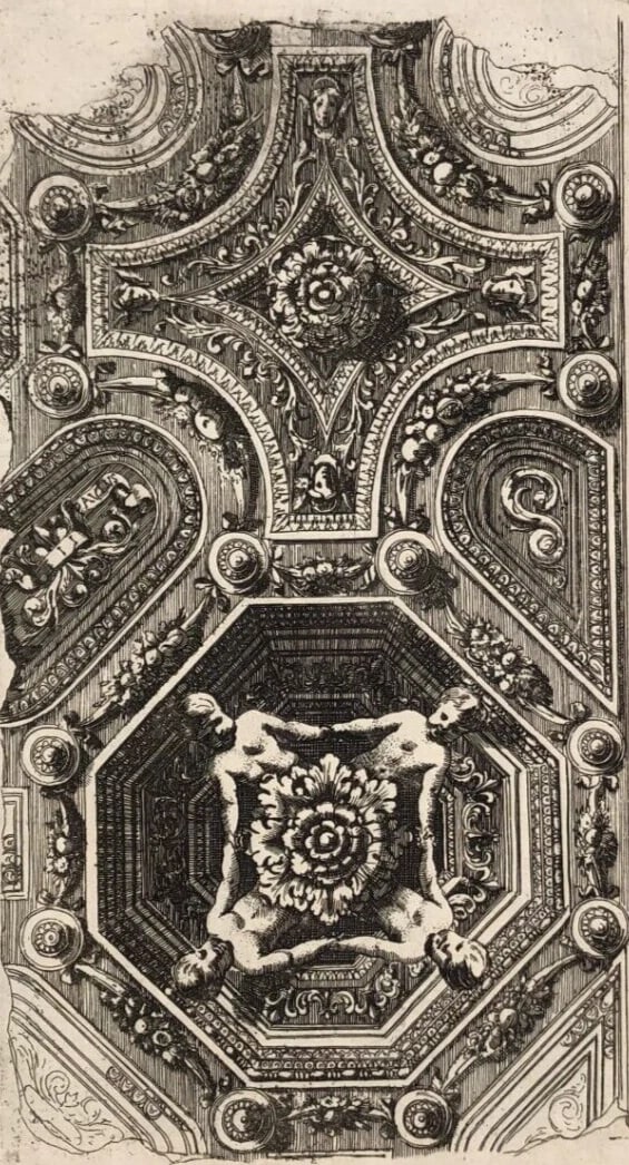 Antique Original Etching Jean MAROT Mariette Ceilings x12 Etchings