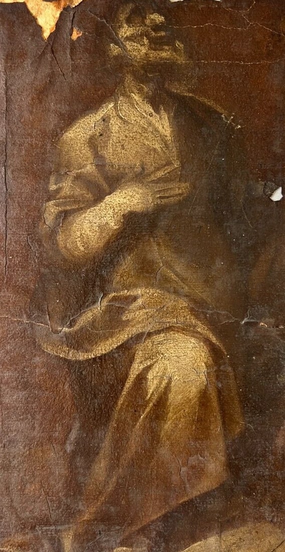Antique Original Painting Filippo LAURI (1623-1694) Apostle, Religious