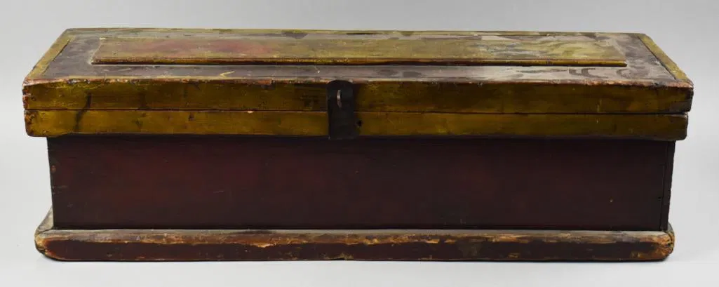 Antique Primitive Solid Wood Tool Chest
