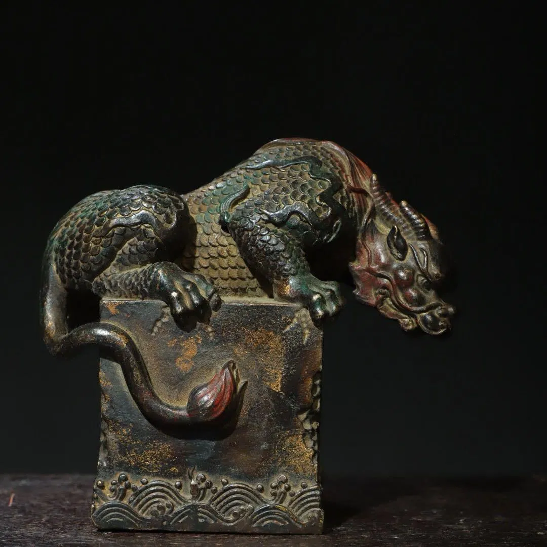Antique Pure Copper Mythical Beast – Qing Dynasty