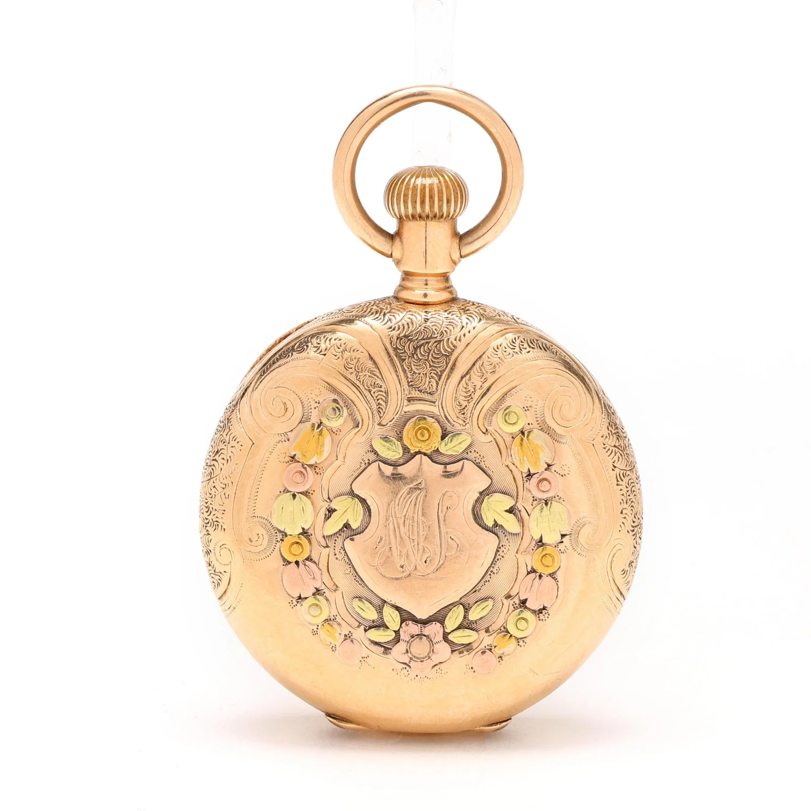 Antique Tri-Color Gold Hunting Case Pocket Watch, Waltham