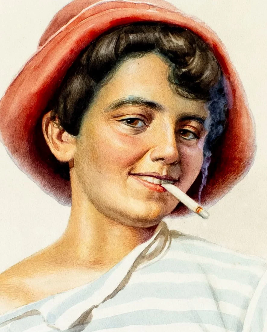 Antonio Fiorentino (Italy,1894-1962) watercolor painting