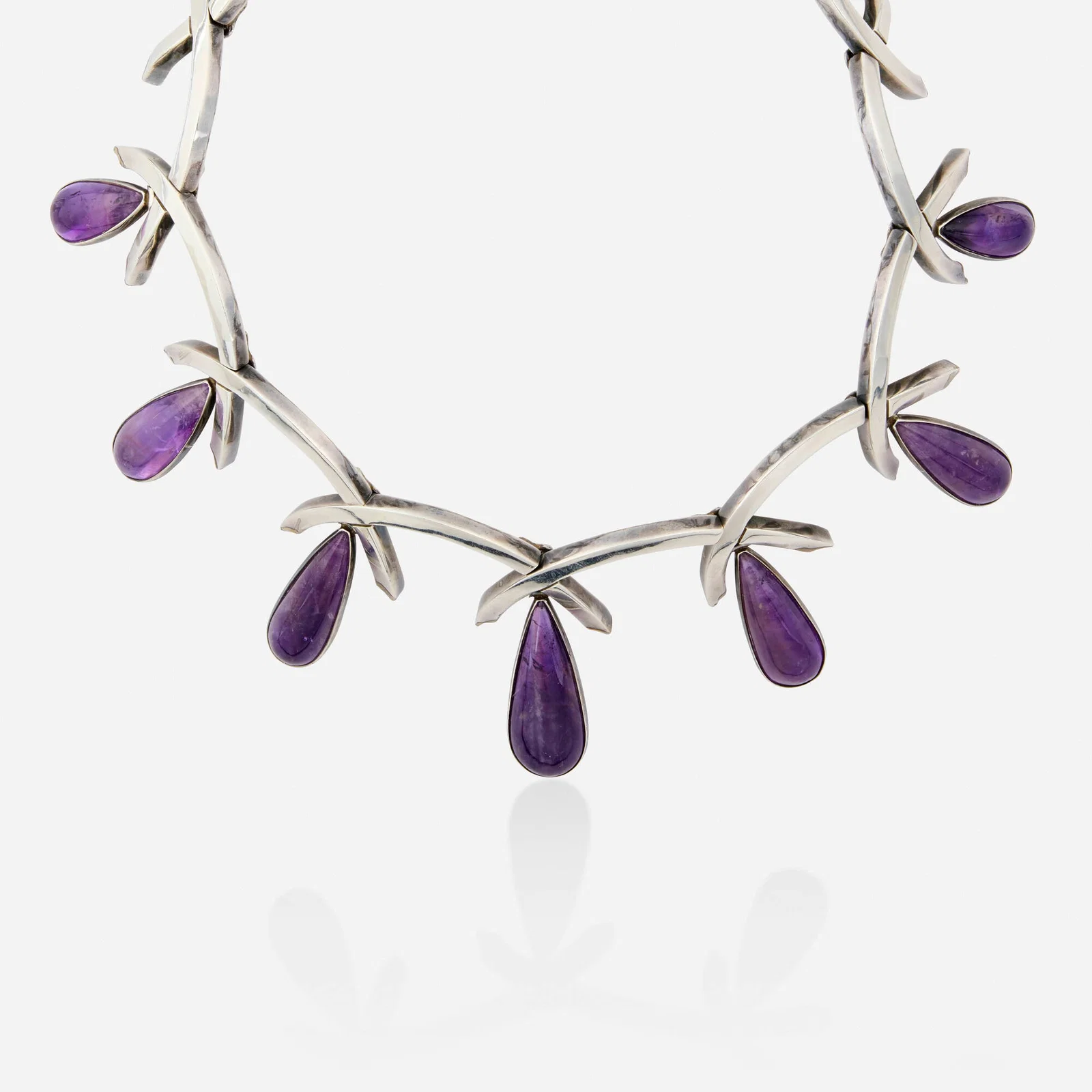 Antonio Pineda, Amethyst and silver necklace