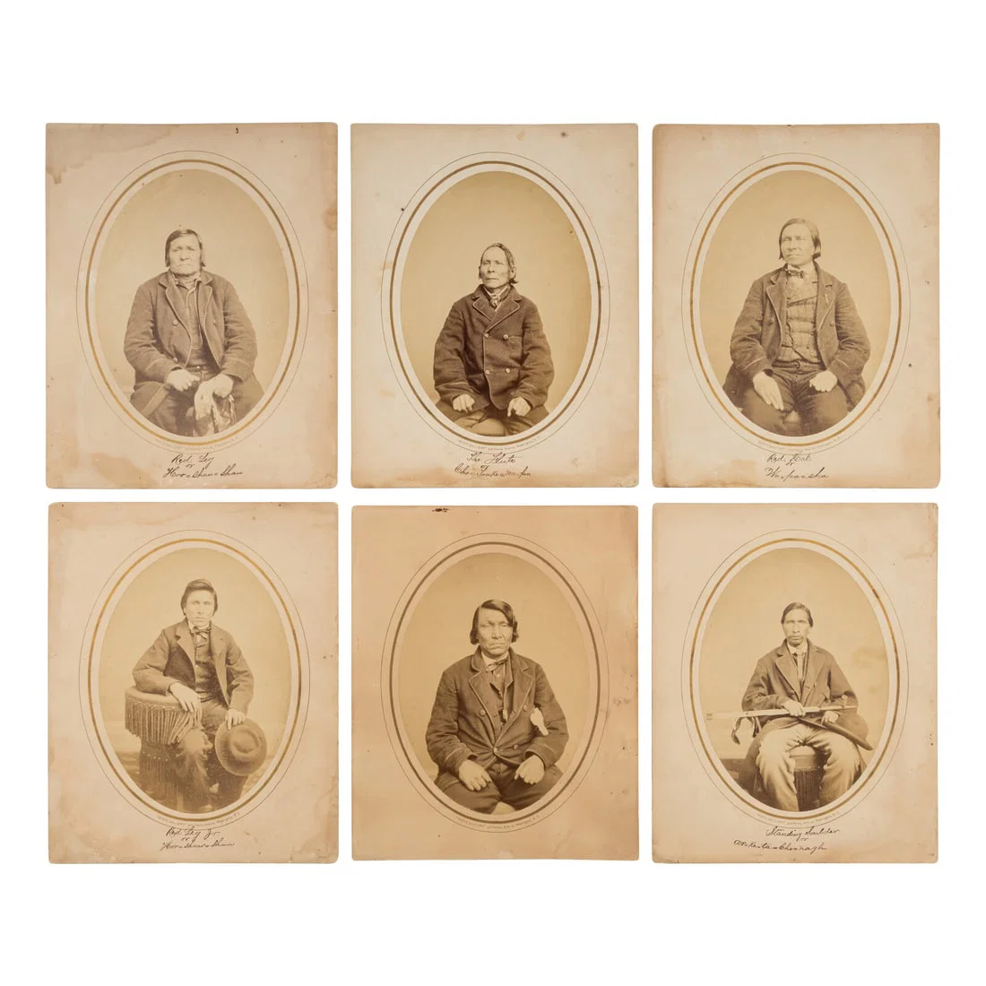 Antonio Zeno Shindler (Bulgarian, 1823-1899) Sioux Chiefs, Washington, DC, 1867