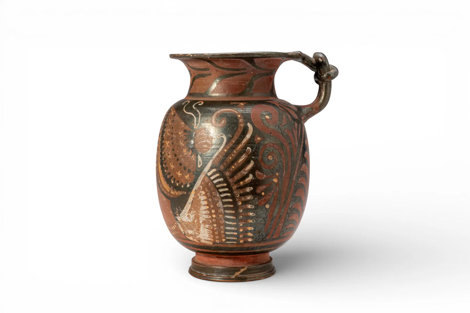 APULIAN RED-FIGURE OLPE WITH WINGED NIKE