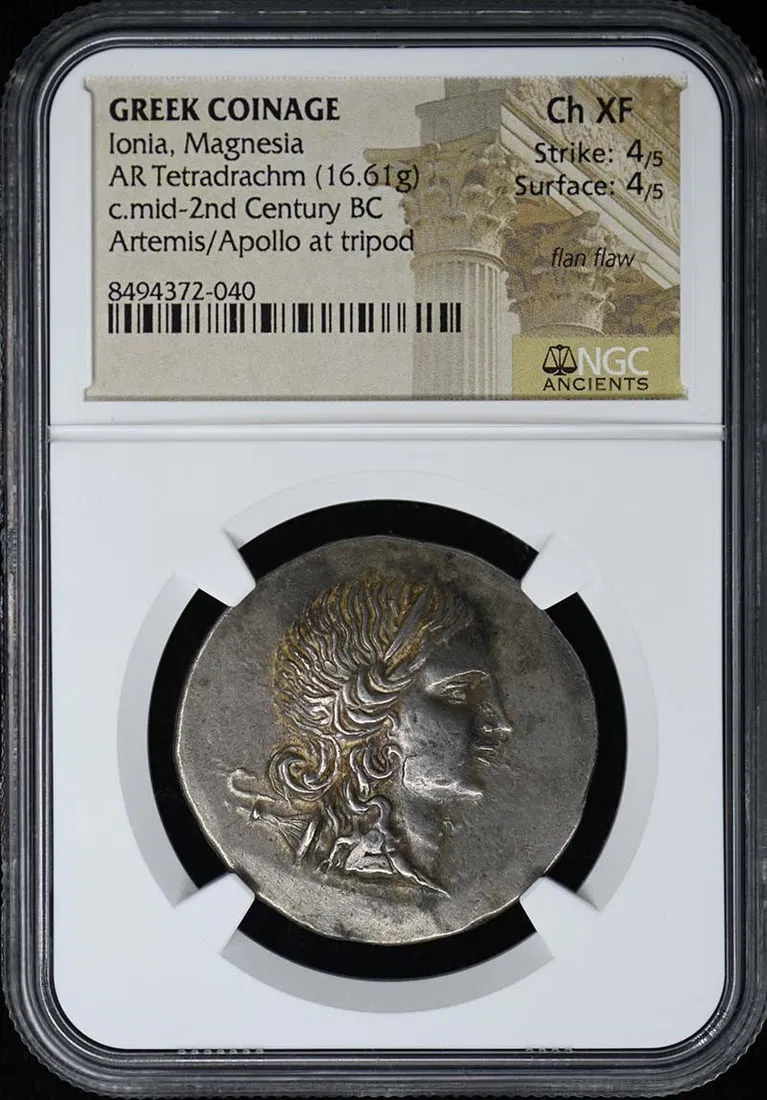 AR Tetradrachm from Magnesia Ionia NGC Certified Choice XF