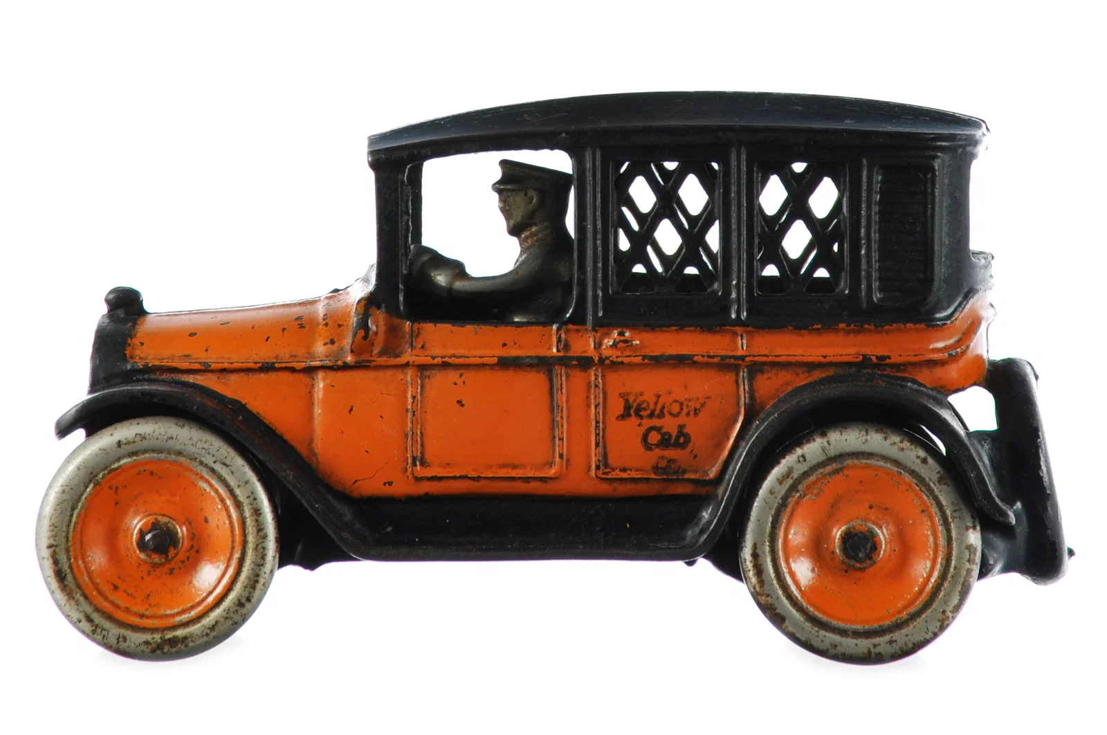 Arcade Double Stripe Cast Iron Taxi Bank