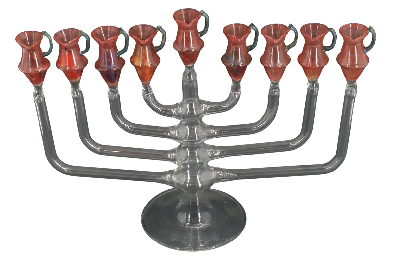 Art Glass Hannukah Menorah