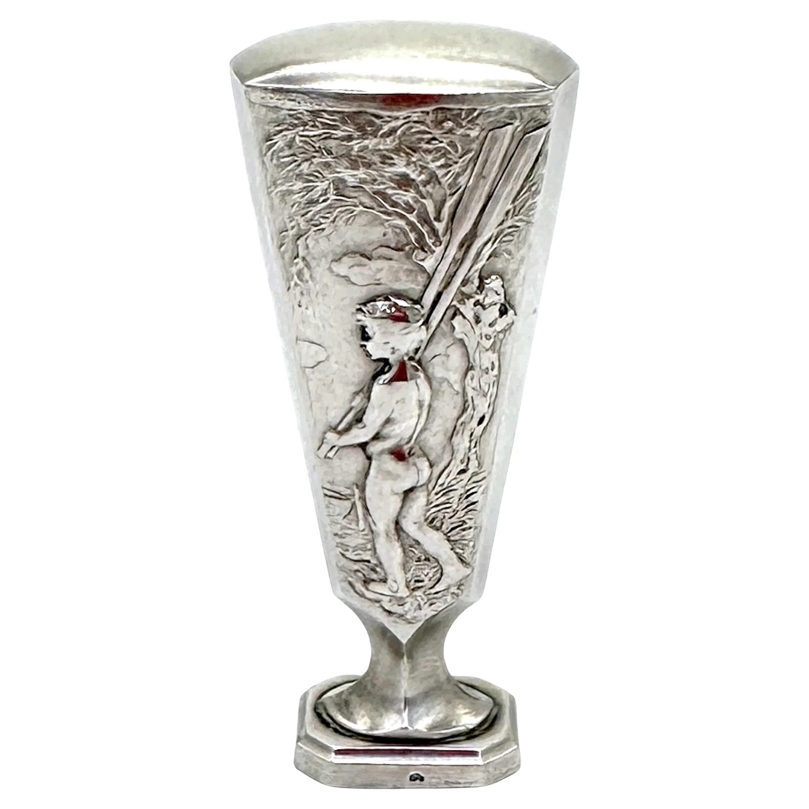 Art Nouveau Continental Silver Wax Seal Circa 1900 with Engraved Monogram W.G.