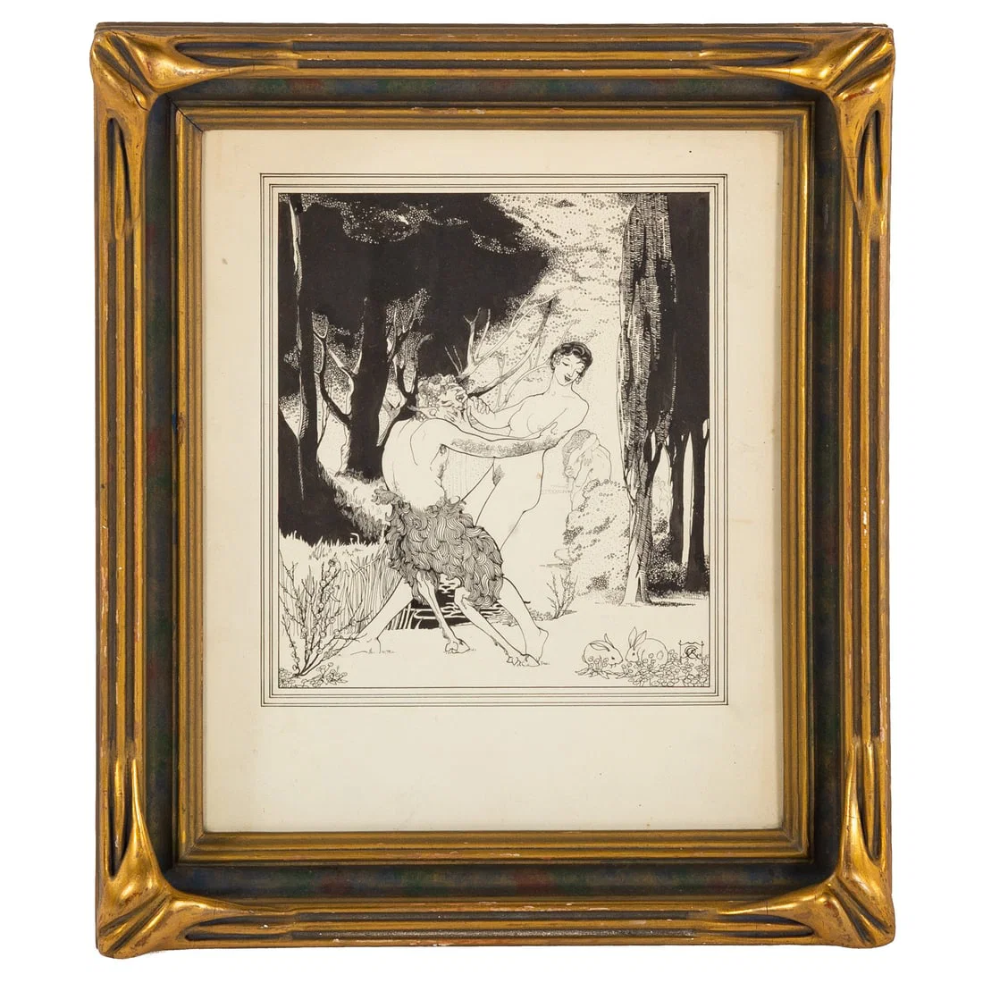 Artist Unknown. Satyrs & Nymphs, India ink