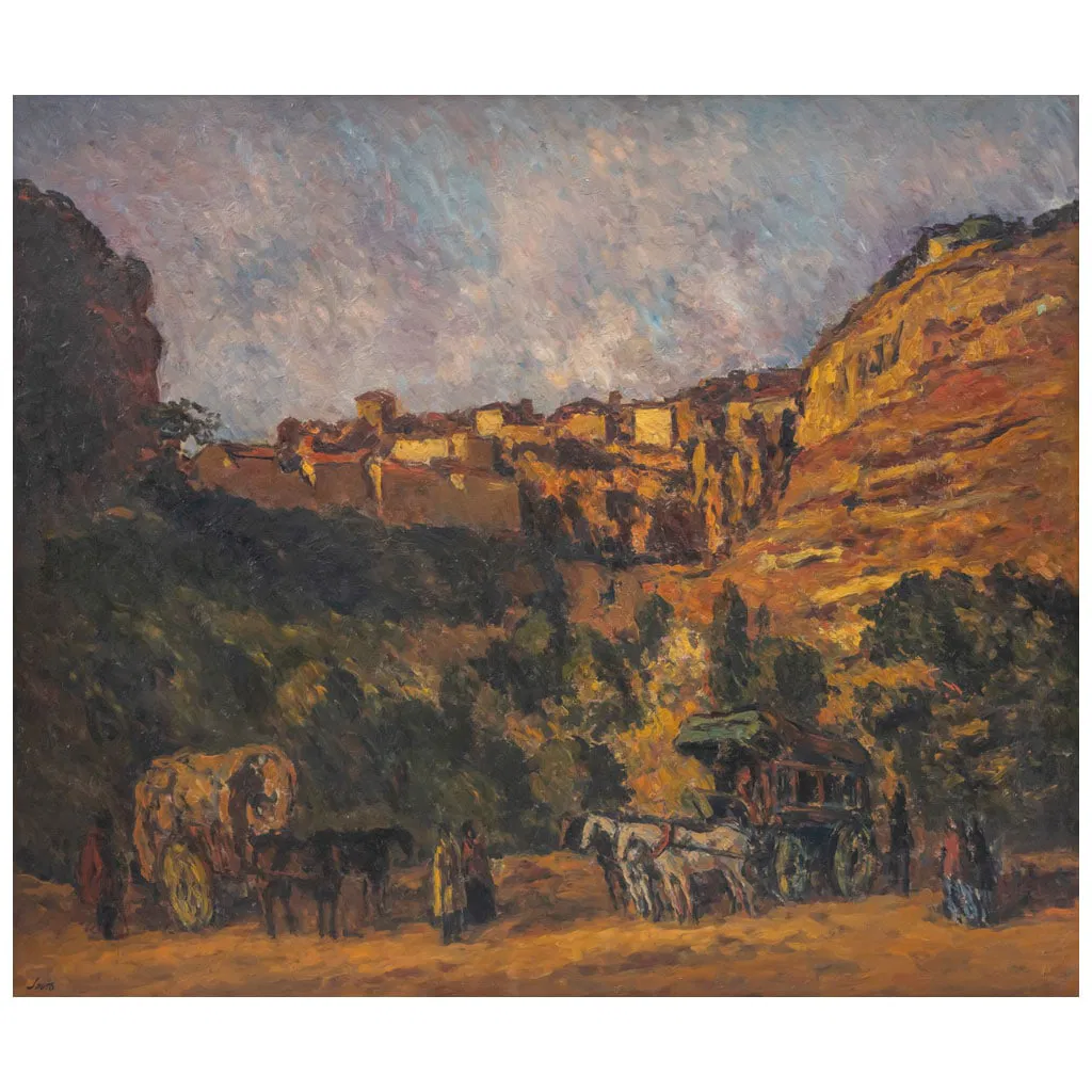 ARTURO SOUTO. Cuenca, España. Firmado al frente y al reverso. Óleo sobre tela. 102 x 120 cm