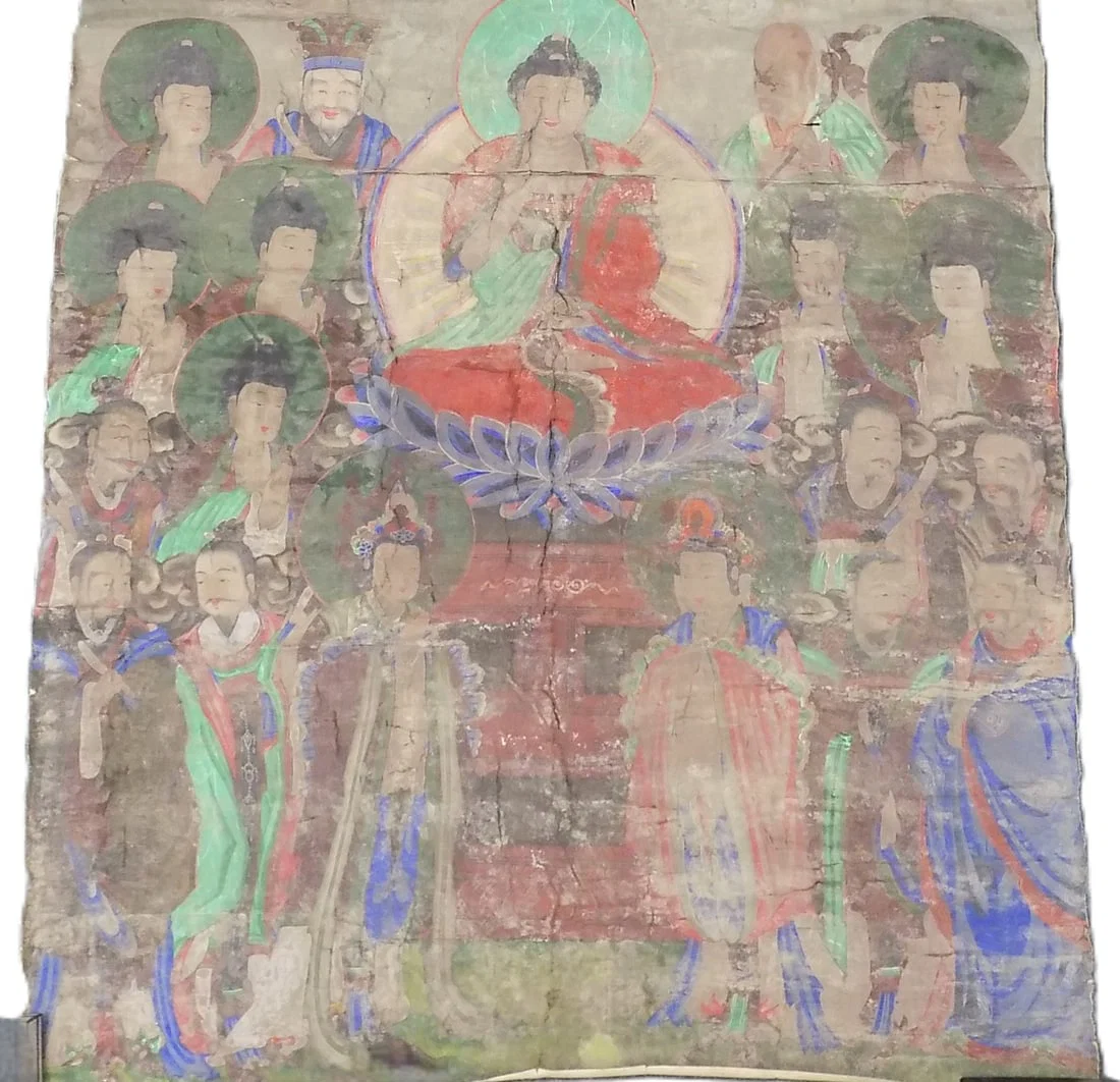 ASIAN BODHISATTVA BUDDHIST MYTHOLOGICAL PAINTING
