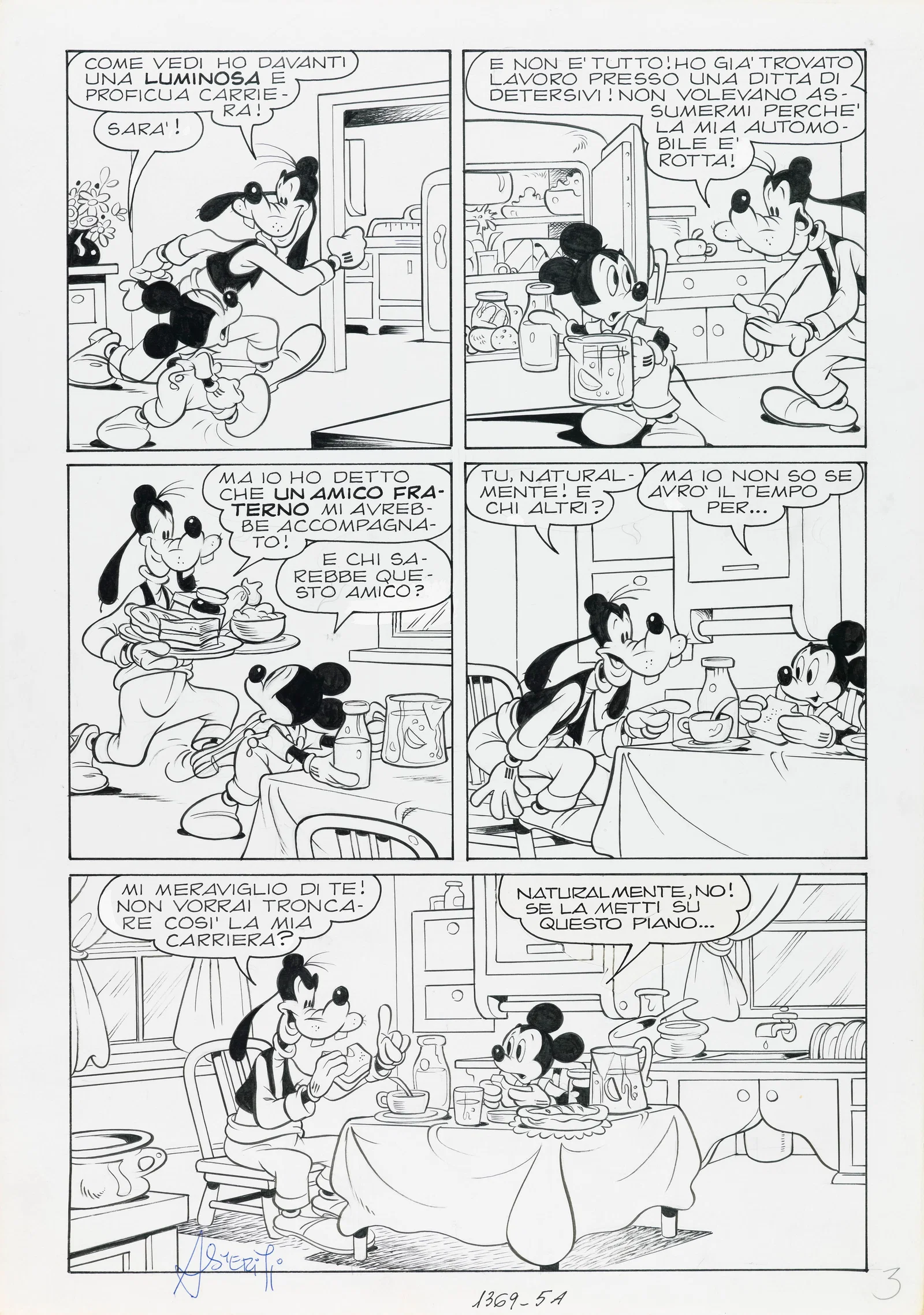 Asteriti Sergio - "Topolino e il mistero degli orologi stonati", 1982