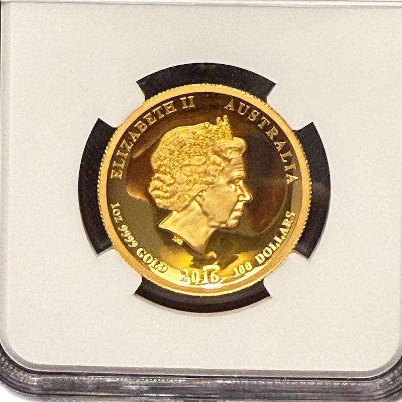 Atlas 2016 P Gold Coin 1 oz $100 NGC PF70UC Year of the Monkey High Relief